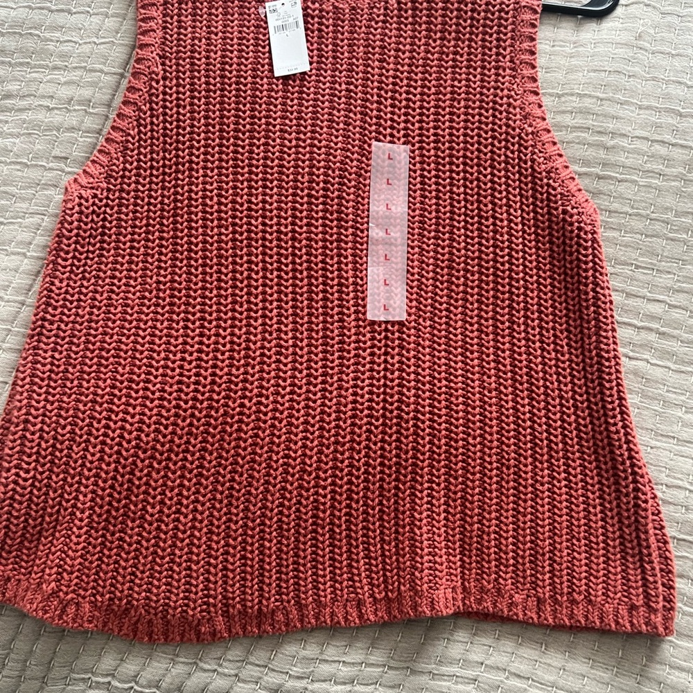 Old Navy Warm Red Knit Tank Top